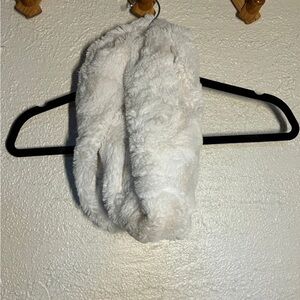 Cozy White Faux Fur Infinity Scarf
